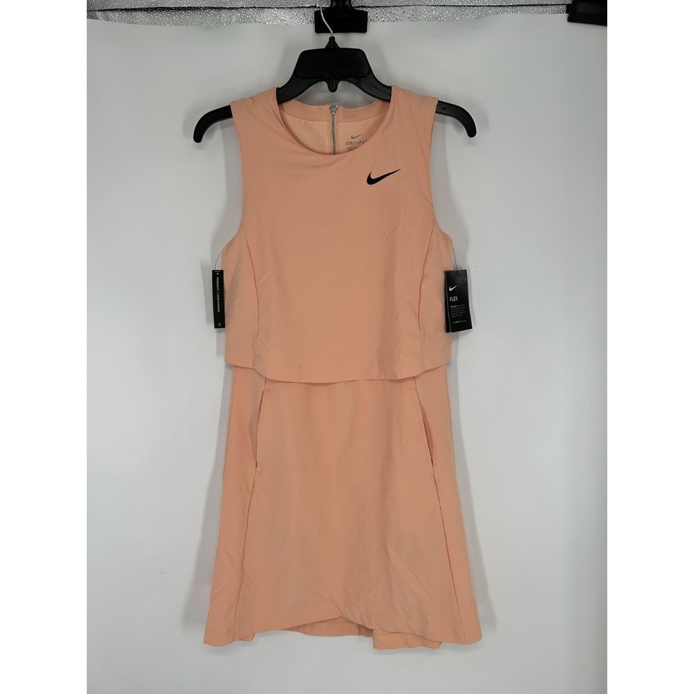 Nike Golf Flex Ace Dress Womens XS Coral Dri Fit Sleeveless Tennis CI9806-885 - Picture 1 of 14